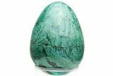 Polished Chrysocolla & Malachite Egg - Peru #217346-1
